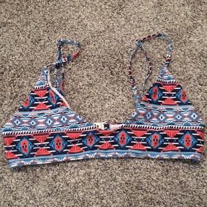 Aztec pattern Swim top